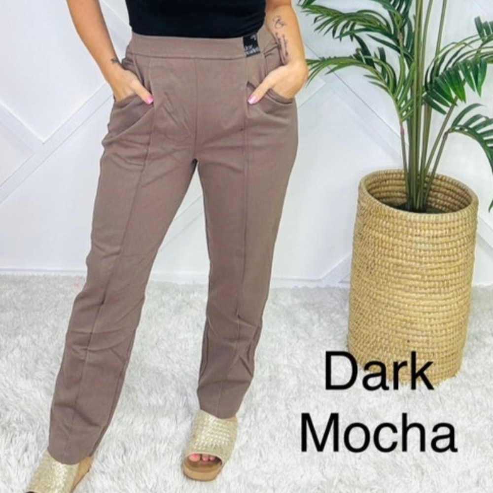 Dear Scarlett Magic Everywhere Dark Mocha Women's Pants Size Medium NEW